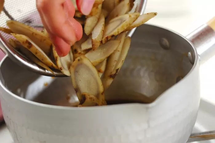 ゴボウの甘煮の作り方2