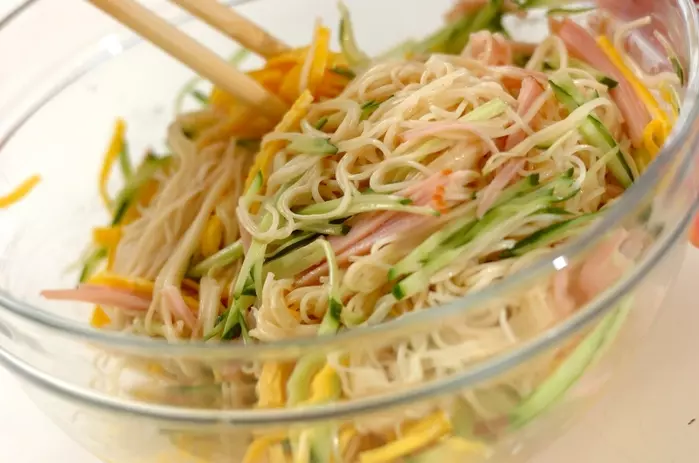 中華風素麺サラダの作り方1