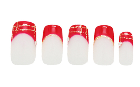 女子力ＵＰ！赤フレンチネイル