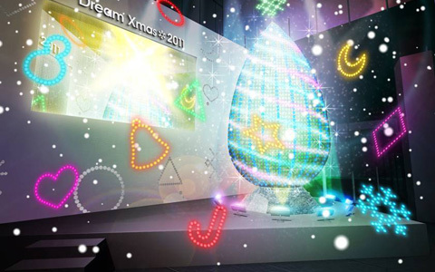 銀座ソニービルに巨大クリスマスオブジェ登場