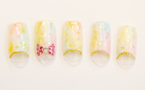 男ウケ◎　ふんわりほわほわ姫系ネイル