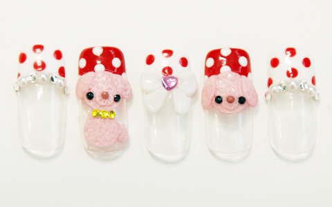 大好きなプードルを指でも楽しみたい！　プードルネイル