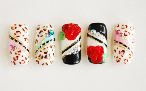 ヒョウ柄和風アレンジ