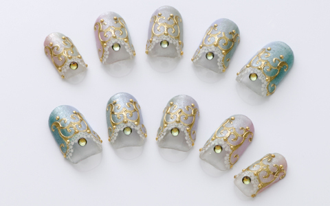 2012年春夏トレンドネイル　「ミステリアスグラマー」【3】