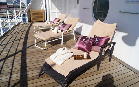 日本最大の豪華客船内にアヴェダのスパ＆サロンがオープン