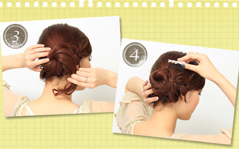 二次会・パーティにも◎　リュクスなシニヨンアレンジ