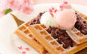 桜や抹茶を使った、春を感じるワッフル