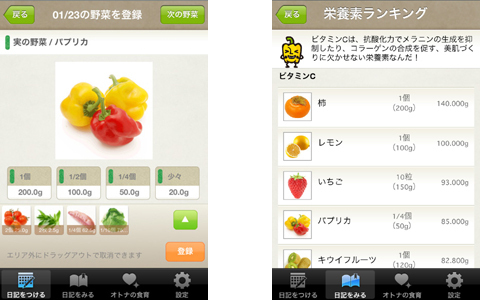これなら続けられそう！働く女性のためのユルい健康アプリ「ベジ日記」