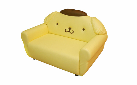 プリンがお部屋にやってきた、ポムポムプリンニ人がけソファ