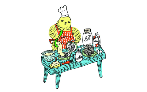 『キュッパのはくぶつかん』の刊行記念、吉祥寺moiカフェがキュッバに染まる