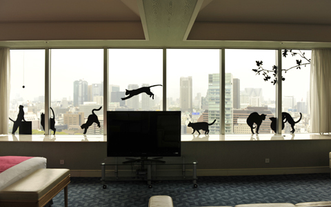 スイートルームが猫のへやに大変身