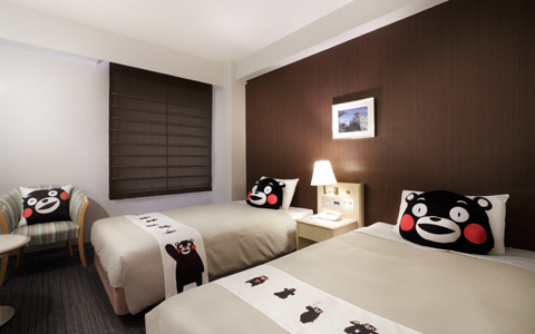 くまモンアイテムいっぱい！くまRoomに泊まろう