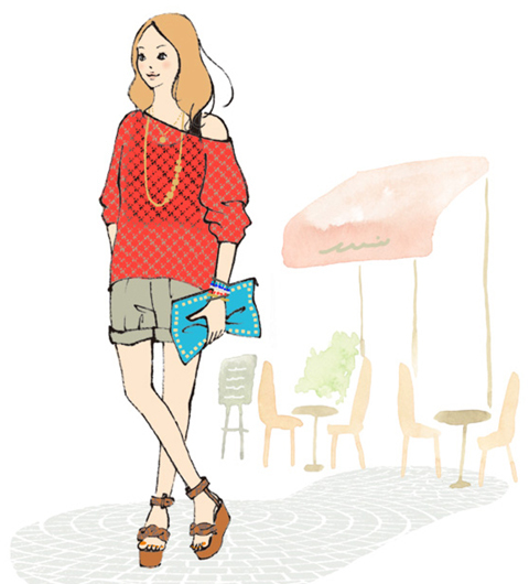 ビビッドカラーを操って、涼やか＆セクシーに変身