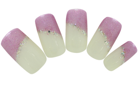 キラキラ　パープルフレンチ