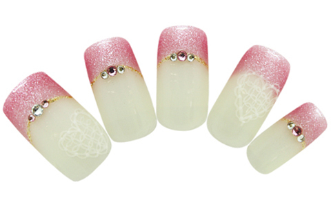 ラブリーな女子ネイル　ピュアプリンセス