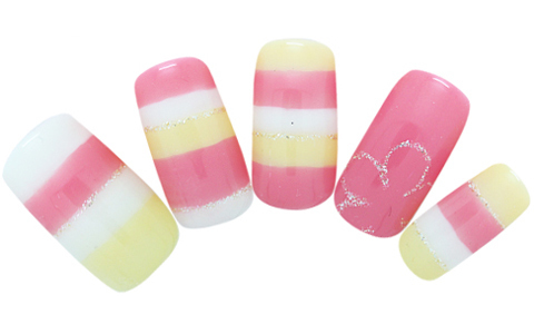 キャンディみたいな、スプリングボーダーネイル