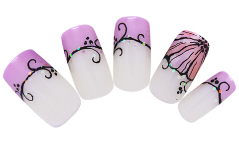 アールデコ調の絵画みたいな、フルラージュネイル