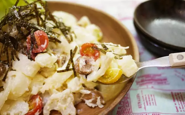 蓮根と山芋でポテトサラダを作ったらダブルでほくほくしてウマすぎた