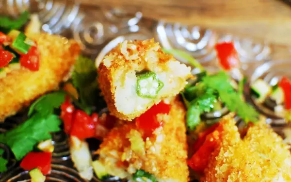 夏野菜のオクラがおいしい！　新感覚コロッケ