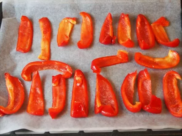 オーブンで焼いたパプリカ