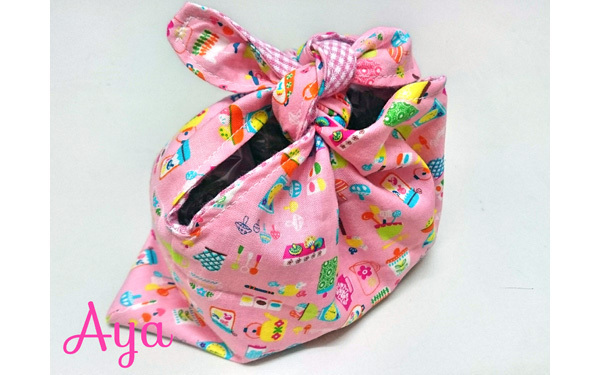 おにぎりポーチの作り方。簡単、手縫いでもOK！