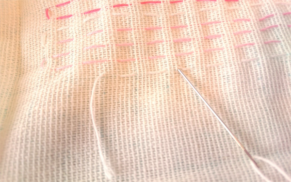 ふきんを丈夫に、かわいくするDIY