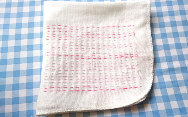 ふきんを丈夫に、かわいくするDIY