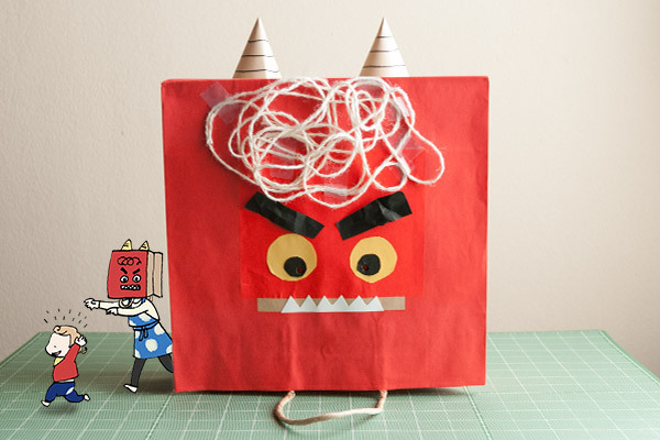 節分アイデア3選！さんかく袋の豆まき＆鬼ちゃんお面【おうちで季節イベント お手軽アートレシピ Vol.5】