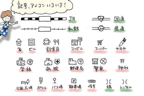 地図の書き方のコツを図解 簡単に作れる通園 通学マップ おうちで季節イベント お手軽アートレシピ Vol 9 ウーマンエキサイト