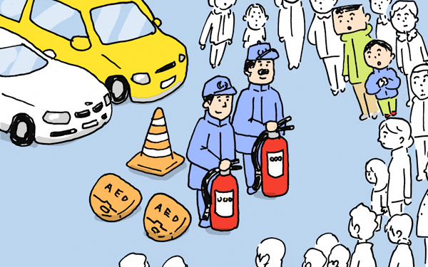 息子の気分は消防士。防災訓練で放水はじめッ！【下請けパパ日記～家庭に仕事に大興奮～ Vol.7】