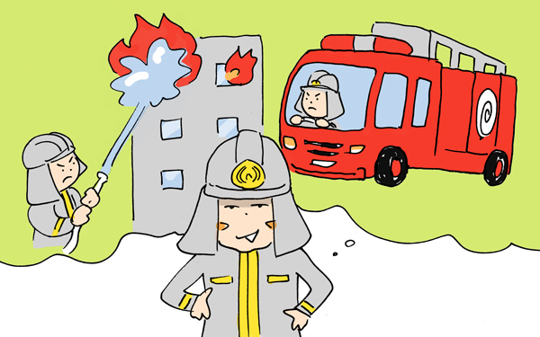 息子の気分は消防士。防災訓練で放水はじめッ！【下請けパパ日記～家庭に仕事に大興奮～ Vol.7】