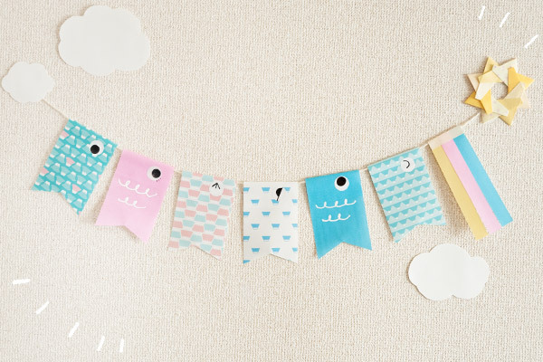 初節句のパーティーに！　こいのぼりのガーランド【おうちで季節イベント お手軽アートレシピ Vol.13】