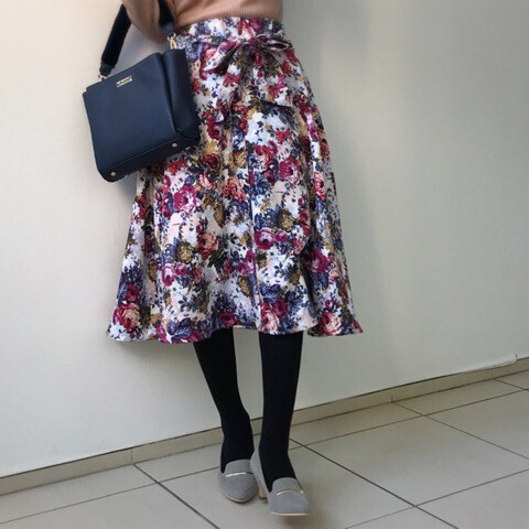 しまむらのスカート＆ニットで春の高見えコーデ【しまりんごの毎日しまむらコーデ～アメブロトップブロガー～ Vol.18】