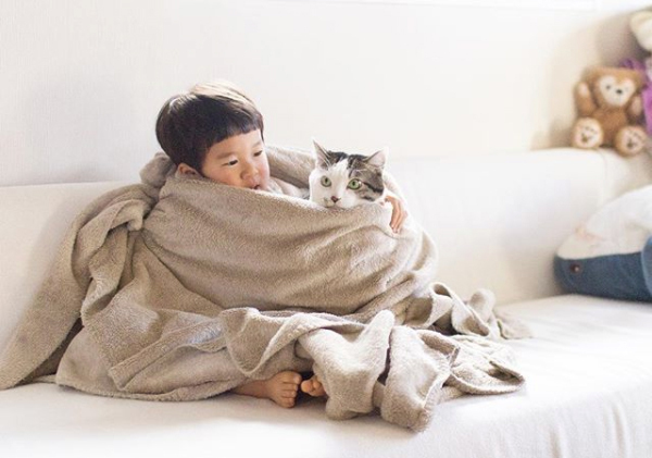 【いぬねこ うちのこ。】晴太くん（２歳）と猫のマイロ／鈴木賢一さん