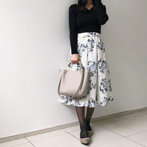 【しまむら春コーデ】花柄・ドットを、大人かわいく着こなす！【しまりんごの毎日しまむらコーデ～アメブロトップブロガー～ Vol.20】