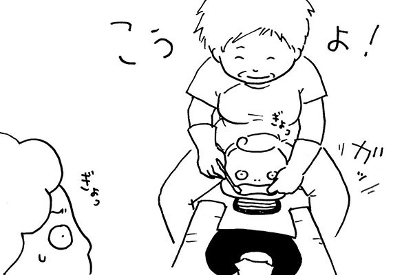 【子育てマンガ】保健師さん直伝の歯磨き技！ 嫌がる子供は観念させる?!