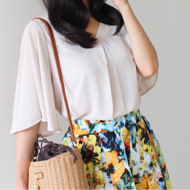 【しまむら＆GUコーデ】花柄＆チェック柄スカートで夏を先取り！【しまりんごの毎日しまむらコーデ～アメブロトップブロガー～ Vol.25】