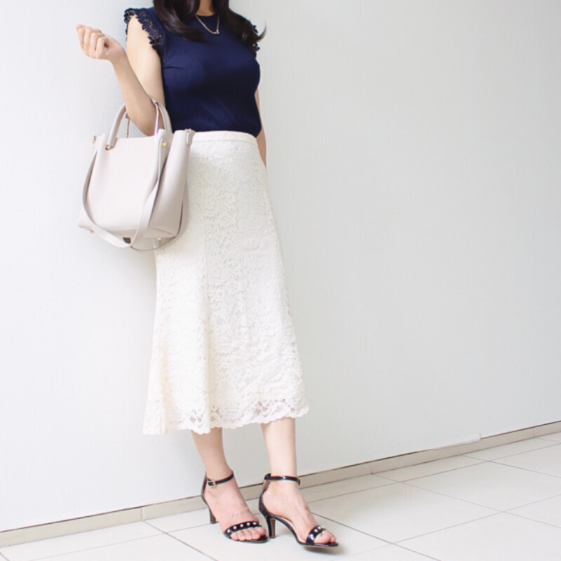 プチプラ感ゼロ！ 縦長シルエットがエレガントなスカートコーデ　【しまりんごの毎日しまむらコーデ～アメブロトップブロガー～ Vol.28】