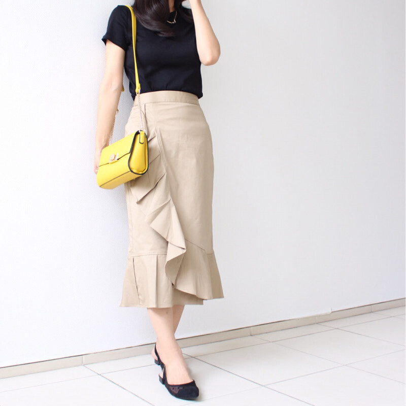 プチプラ感ゼロ！ 縦長シルエットがエレガントなスカートコーデ　【しまりんごの毎日しまむらコーデ～アメブロトップブロガー～ Vol.28】