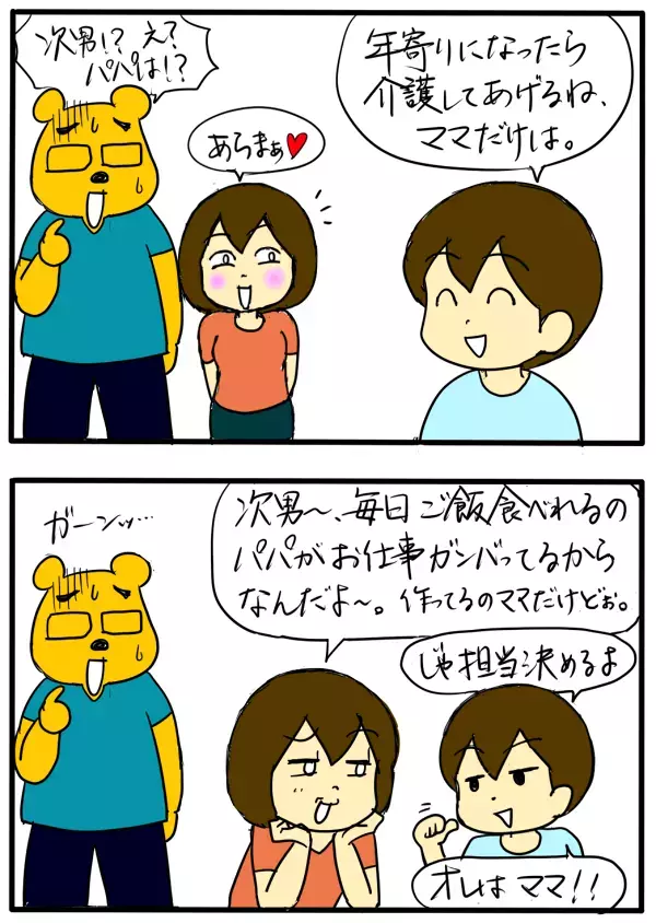 ワンオペ育児の結果！ 子供は「ママの介護しかしたくない」【4人の子育て！　愉快なじゃがころ一家 Vol.21】