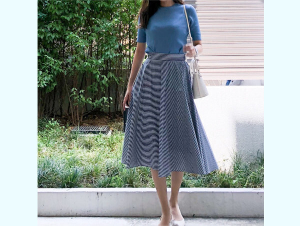 かろやかな揺れ感が上品！ ユニ女のふんわりスカートコーデ術【ユニクロ大人コーデ～アメブロ30代ファッション1位 Hanaさん ～ Vol.33】