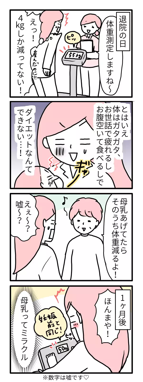 体ボロボロで産後ダイエットは無理と思ったら…ミラクルが！【モチコの親バカ＆ツッコミ育児 第48話】