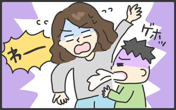 子どもが泡を吹いて倒れた！ 胃腸炎でけいれんが起こった、そのとき母は【メンズかーちゃん～うちのやんちゃで愛おしいおさるさんの物語～ 第48回】