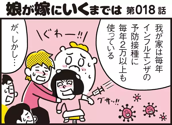 インフルエンザの予防接種は打つ？ 打たない？ 家族総額2万円超え…！【パパン奮闘記 ～娘が嫁にいくまでは～ 第18話】