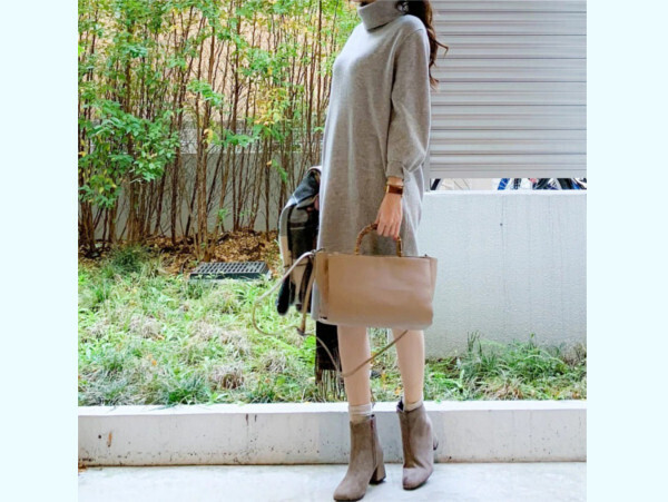 着太りの心配なし！ ユニクロ「ニットワンピ」細見えコーデ【ユニクロ大人コーデ～アメブロ30代ファッション1位 Hanaさん ～ Vol.40】