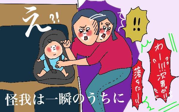 子どもが顔から地面に落ちて流血！2歳児の怪我は突然に…【コソダテフルな毎日 第116話】