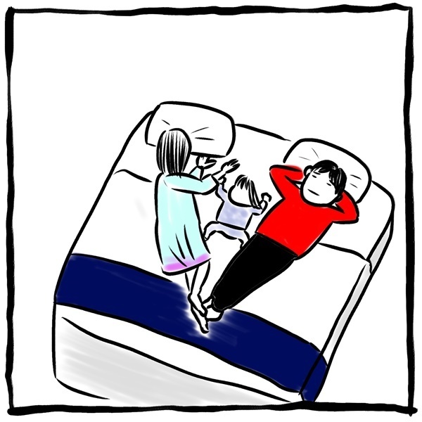 旅行先のホテル、寝相の悪すぎる娘をどこで寝かせる？【劔樹人の「育児は、遠い日の花火ではない」 第9話】