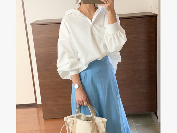 【プチプラ】梅雨のジメジメ気分を払拭！ 爽やかブルーでつくるママコーデ　【AYAのプチプラ格上げコーデ Vol.4】