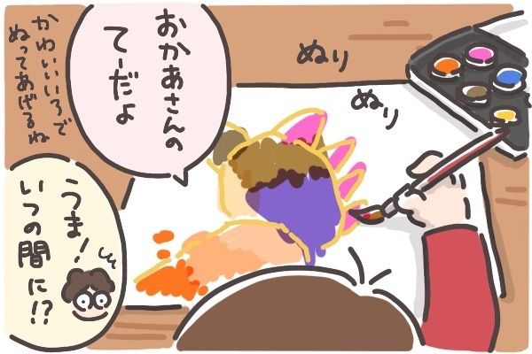 「ぬり絵、好き？」えんえんと続く“ぬり絵地獄”にぐったり…我が家の場合【そんたんママときーちゃんの「はじめてづくし」 第7話】