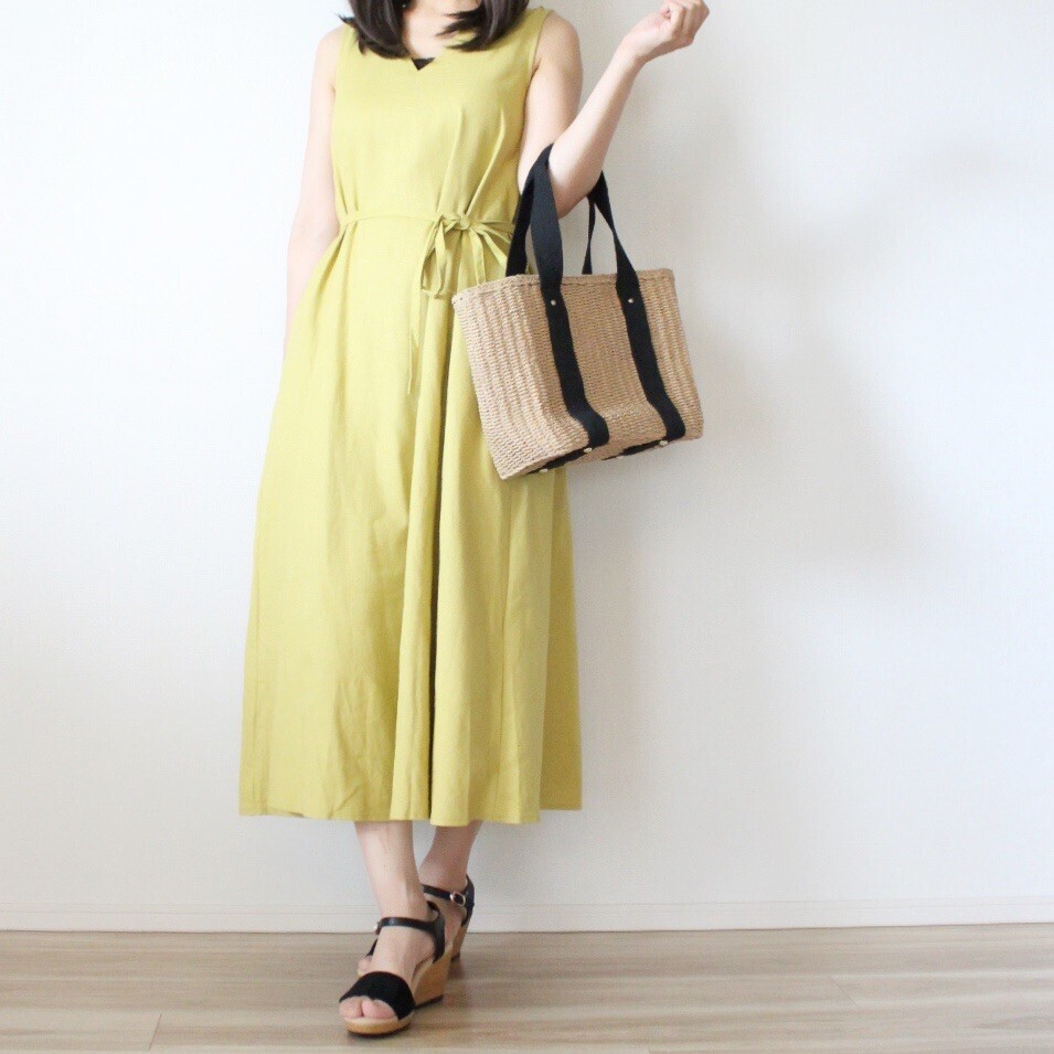 この夏欠かせない「ワンピ×かごバッグ」コーデ　プチプラで大人かわいい着こなし【しまりんごの毎日しまむらコーデ～アメブロトップブロガー～ Vol.52】